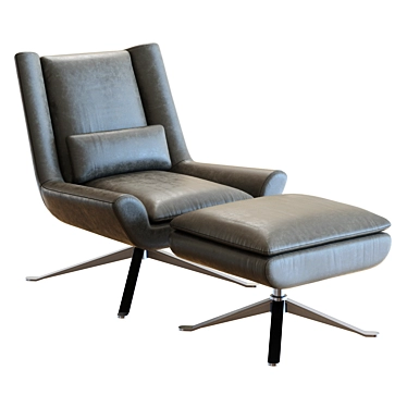 Luxury Restoration Hardware Luke Leather Chair 3D model image 1 