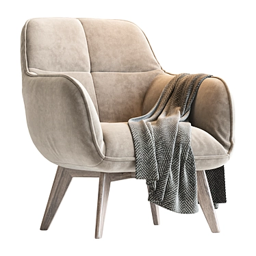 Modern 2016 Noah Armchair Model 3D model image 1 