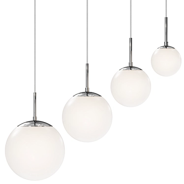 Sleek Nordic Cafe Pendant Light 3D model image 1 