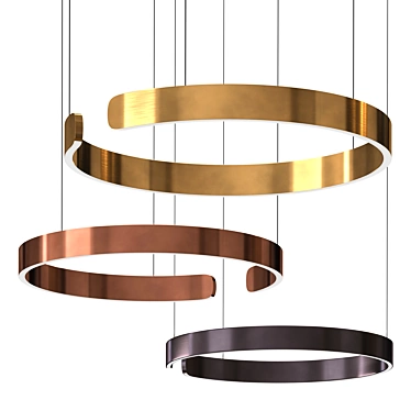 Elegant Circun Chandelier Fixture 3D model image 1 