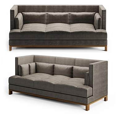 Troscan Design Dunne Daybed - Stylish Oak Lounger 3D model image 1 