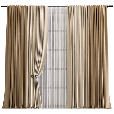 Deco Mesh Curtain Design 3D model image 1 