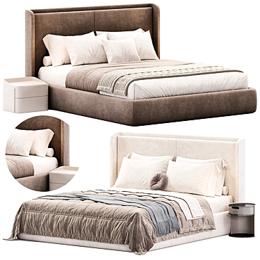 Elegant Porto Bed by Stylishclub 3D model image 1 