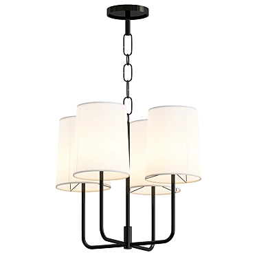 Elegance Silk Chandelier Light 3D model image 1 