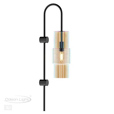 Modern Pimpa Black Wall Sconce 3D model image 1 