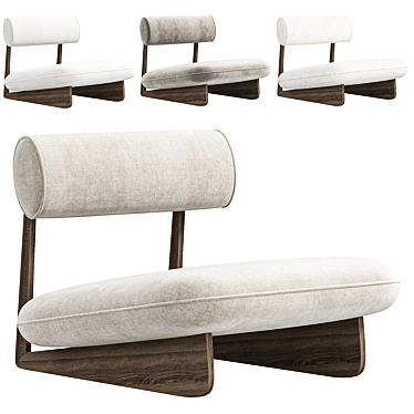  Sleek Modern Wabi Lounge Chair 3D model image 1 