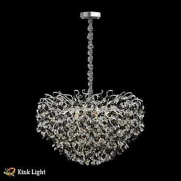 Avani Silver Chandelier 82 Crystals 3D model image 1 