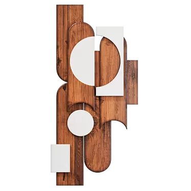 Geometric Wood Sculpture by Tilde Grynnerup 3D model image 1 