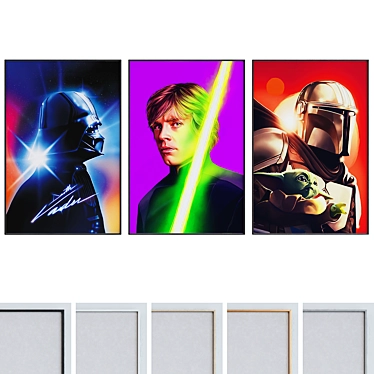 Star Wars Character Poster Frames 3D model image 1 