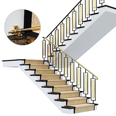 Neoclassical Staircase 5 | 3D Model 3D model image 1 