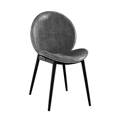 Title: Plush Elliot Chair Gray 3D model image 1 