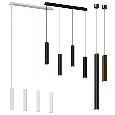 Modern European Pendant Lamp Fixture 3D model image 1 