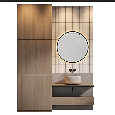 Modern Bathroom Furniture Set 2014 3D model image 1 