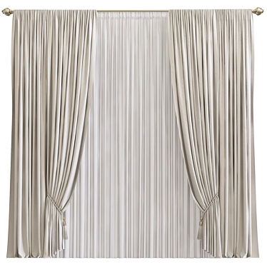 Revamped Curtain Design 3D model image 1 