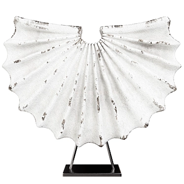 Marine Shell Sculpture, White 3D model image 1 