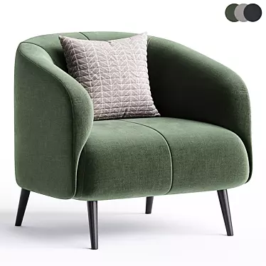 Stylish Amalfi Armchair in 3D 3D model image 1 