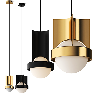 Modern Single Tala Pendant Fixture 3D model image 1 