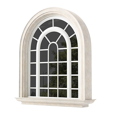 Vintage Window 3D Model Kit 3D model image 1 