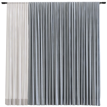 Refurbished Curtain №450 3D model image 1 