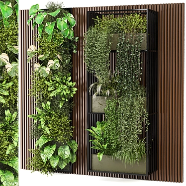 Wall Vertical Garden 3D Model 3D model image 1 