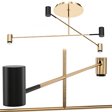 Elegant Chrome Chandelier 10152 3D model image 1 