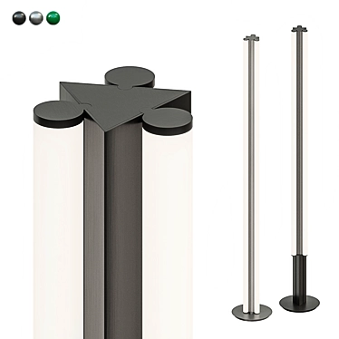 Minimalist Dreispitz Floor Lamp 3D model image 1 