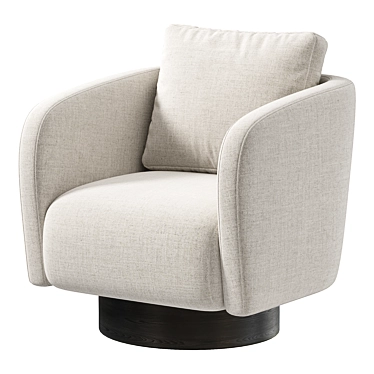 Luxurious Velvet Armchair By Stylish Club 3D model image 1 