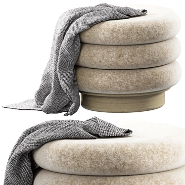 Cazarina SELS Ottoman Pouf 3D model image 1 