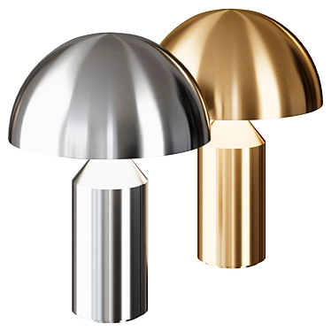 Elegant Oluce Atollo Nickel Lamps 3D model image 1 