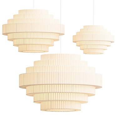 Elegant Mos Pendant Light 3D model image 1 