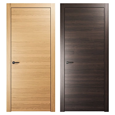 Luxe Honey Ash Doors 3D model image 1 