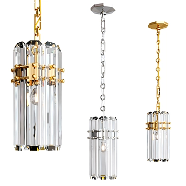 Elegant Bonnington Small Pendant 3D model image 1 