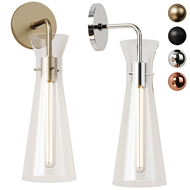 Elegant Anya Wall Sconce 3D model image 1 