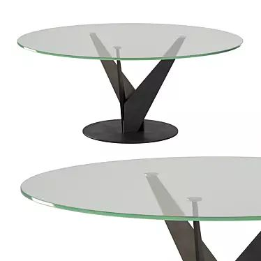 Modern Epsylon Round Table: 179cm 3D model image 1 