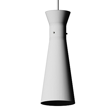 Erlenmeyer-Inspired Modern Transparent Glass Pendant 3D model image 1 