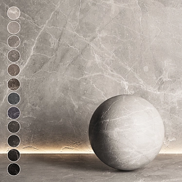 Seamless Marble Textures Set 3D model image 1 