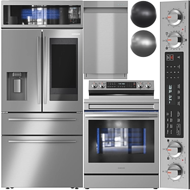 Samsung Smart Appliance Set 3D model image 1 