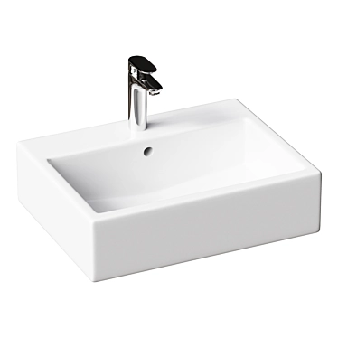 Duravit Vero Wall-mounted Basin, White 3D model image 1 