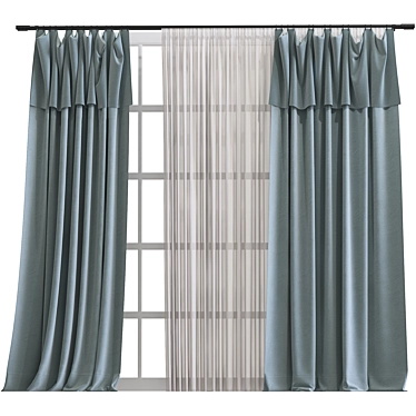 Refined Drapery Design 3D model image 1 