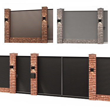 Versatile Privacy Fence Set 3D model image 1 