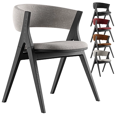 Sleek Modern Remo Dining Chair 3D model image 1 