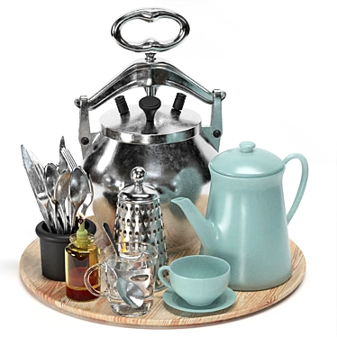 Modern Kitchen Tableware Set 01 3D model image 1 