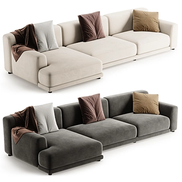 Modern Chaise Longue Sofa Design 3D model image 1 