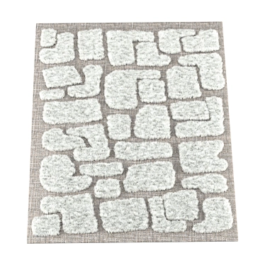 Hand-Knitted Wool Blend Teocali Rug 3D model image 1 