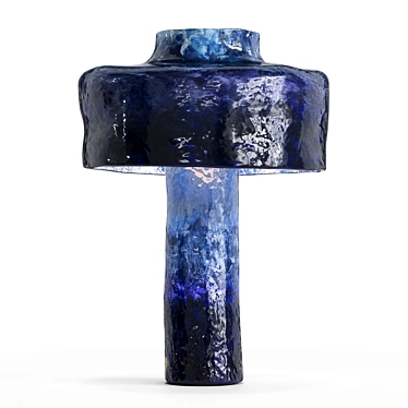 blue ceramic table lamp