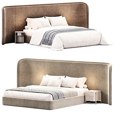 Modern Ferrol Bed Design 3D model image 1 