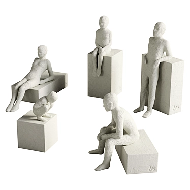 Kahler Character Sculptures Collection 3D model image 1 