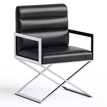  Sleek Modern Black Dining Chair 3D model image 1 