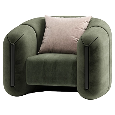 Luxurious Velvet Armchair 2014 3D model image 1 