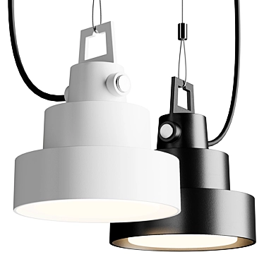 Sleek Eclipse Pendant Light 3D model image 1 